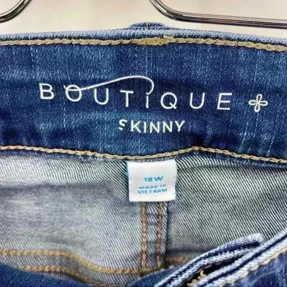 JCPenny BOUTIQUE Distressed Skinny‎ Jeans Size 18W - Picture 11 of 12